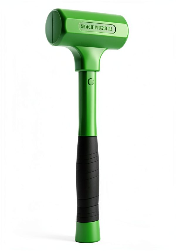 Grip 2 lb Deadblow Hammer Green Steel Shot Head with Cushioned Face-0