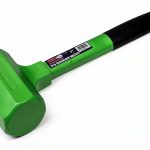 Deadblow Hammer Grip 3 lb Green/Black Steel Shot Head Rubber Handle-0