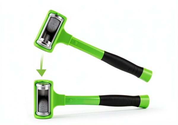 Grip 2 lb Deadblow Hammer Green Steel Shot Head with Cushioned Face-1