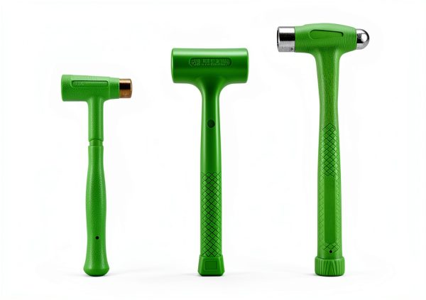 GRIP 3 pc Deadblow Multi-Purpose Hammer Set - 12 oz Brass Hammer, 1 lb Ball Peen Hammer, 1/2 lb Deadblow Mallet - Metal Shaping - Home, Garage, Workshop-1