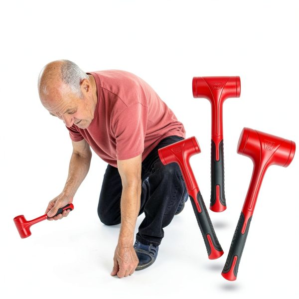 YIYITOOLS Dead Blow Hammer Set, 3 Piece/16oz(1LB),27oz(1.5LB),45oz(3LB),Red and Black, Shockproof Design, No Rebound Mallet Unibody Molded Checkered Grip Spark and Rebound Resistant (YY-3-013)-8