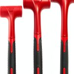 YIYITOOLS Dead Blow Hammer Set, 3 Piece/16oz(1LB),27oz(1.5LB),45oz(3LB),Red and Black, Shockproof Design, No Rebound Mallet Unibody Molded Checkered Grip Spark and Rebound Resistant (YY-3-013)-0