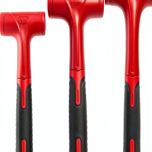 YIYITOOLS Dead Blow Hammer Set, 3 Piece/16oz(1LB),27oz(1.5LB),45oz(3LB),Red and Black, Shockproof Design, No Rebound Mallet Unibody Molded Checkered Grip Spark and Rebound Resistant (YY-3-013)-0