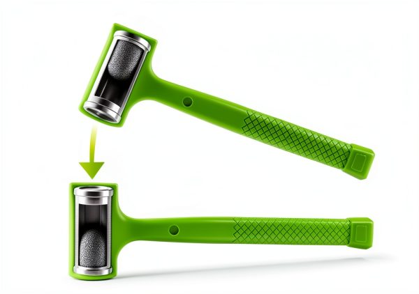 GRIP 3 pc Deadblow Multi-Purpose Hammer Set - 12 oz Brass Hammer, 1 lb Ball Peen Hammer, 1/2 lb Deadblow Mallet - Metal Shaping - Home, Garage, Workshop-5