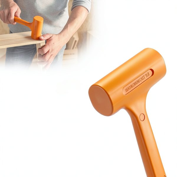 Dead Blow Hammer YIYITOOLS 1lb Orange Unibody with Steel Ball-4