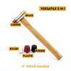SE 5-IN-1 Dual Interchangeable Hammer - Threaded Copper, Brass Faces - 9-inch Gunsmithing Hammer - 8355HH-2