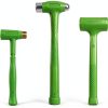 GRIP 3 pc Deadblow Multi-Purpose Hammer Set - 12 oz Brass Hammer, 1 lb Ball Peen Hammer, 1/2 lb Deadblow Mallet - Metal Shaping - Home, Garage, Workshop-0