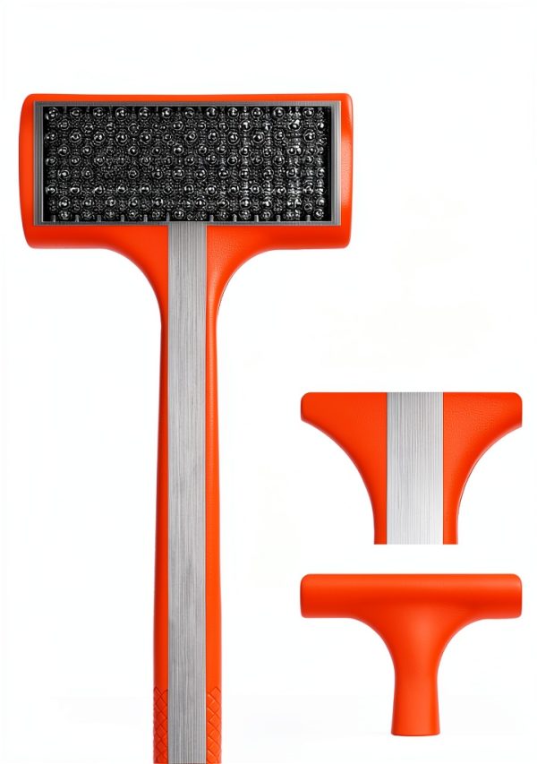 MAXPOWER Dead Blow Hammer, 5 LB dead Blow Mallet with Checkered Grip Handle, Spark and Rebound Resistant - Orange-2