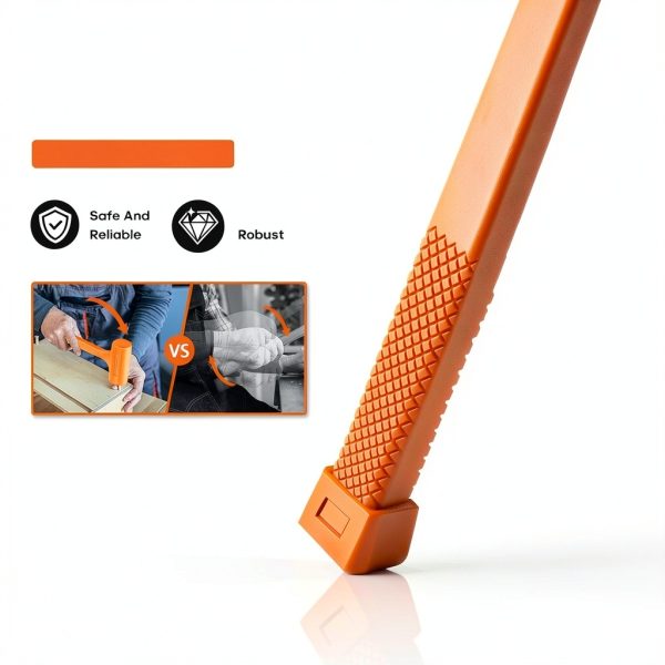 Dead Blow Hammer YIYITOOLS 1lb Orange Unibody with Steel Ball-3