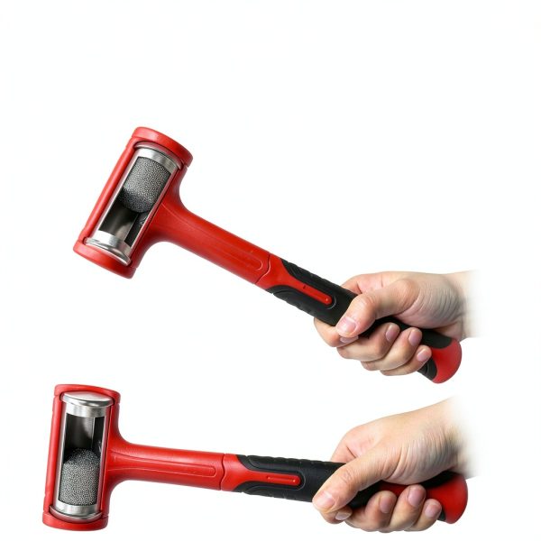 YIYITOOLS Dead Blow Hammer Set, 3 Piece/16oz(1LB),27oz(1.5LB),45oz(3LB),Red and Black, Shockproof Design, No Rebound Mallet Unibody Molded Checkered Grip Spark and Rebound Resistant (YY-3-013)-5