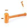 Dead Blow Hammer YIYITOOLS 1lb Orange Unibody with Steel Ball-5