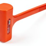 MAXPOWER Dead Blow Hammer, 5 LB dead Blow Mallet with Checkered Grip Handle, Spark and Rebound Resistant - Orange-0